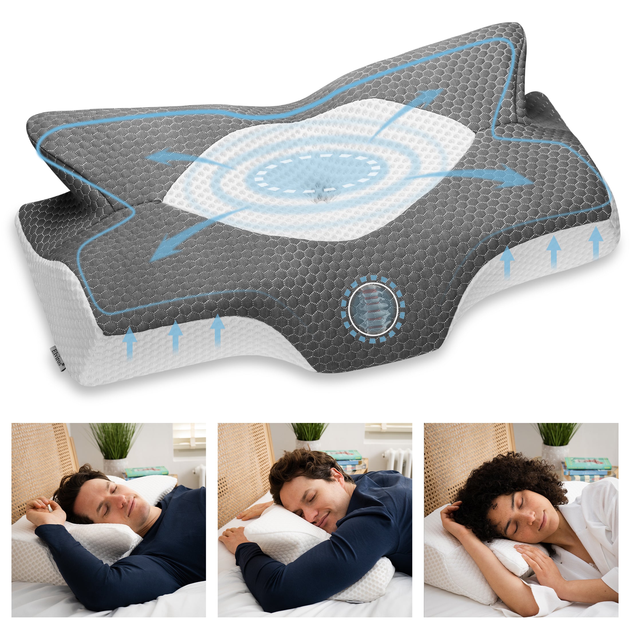 Cervical neck pillow shop for side sleepers