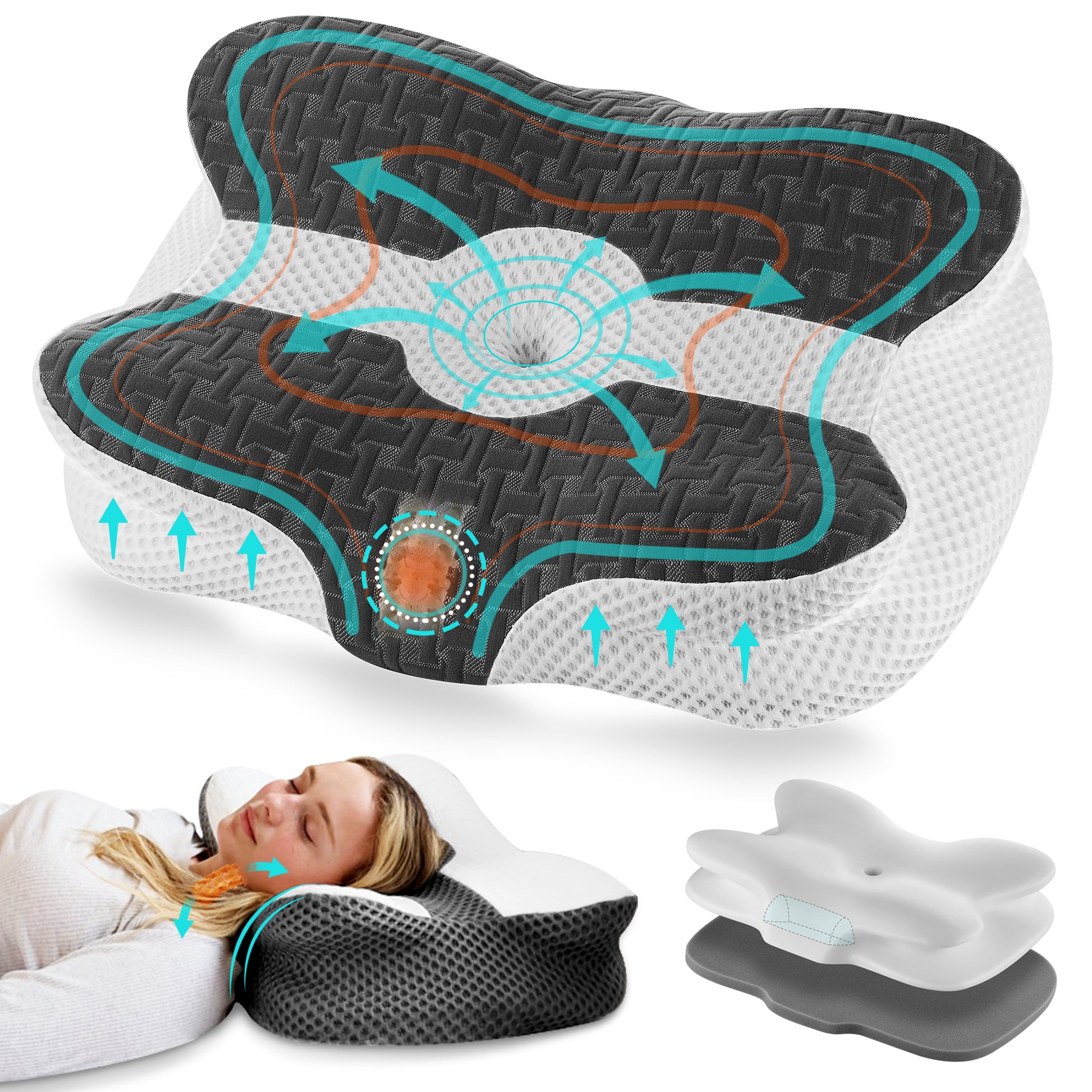Elviros Lumbar Support Pillow for Sleeping, Adjustable Memory Foam Lumbar  Pillow for Lower Back Pain Relief, Ergonomic Back Support Cushion Pillow  for