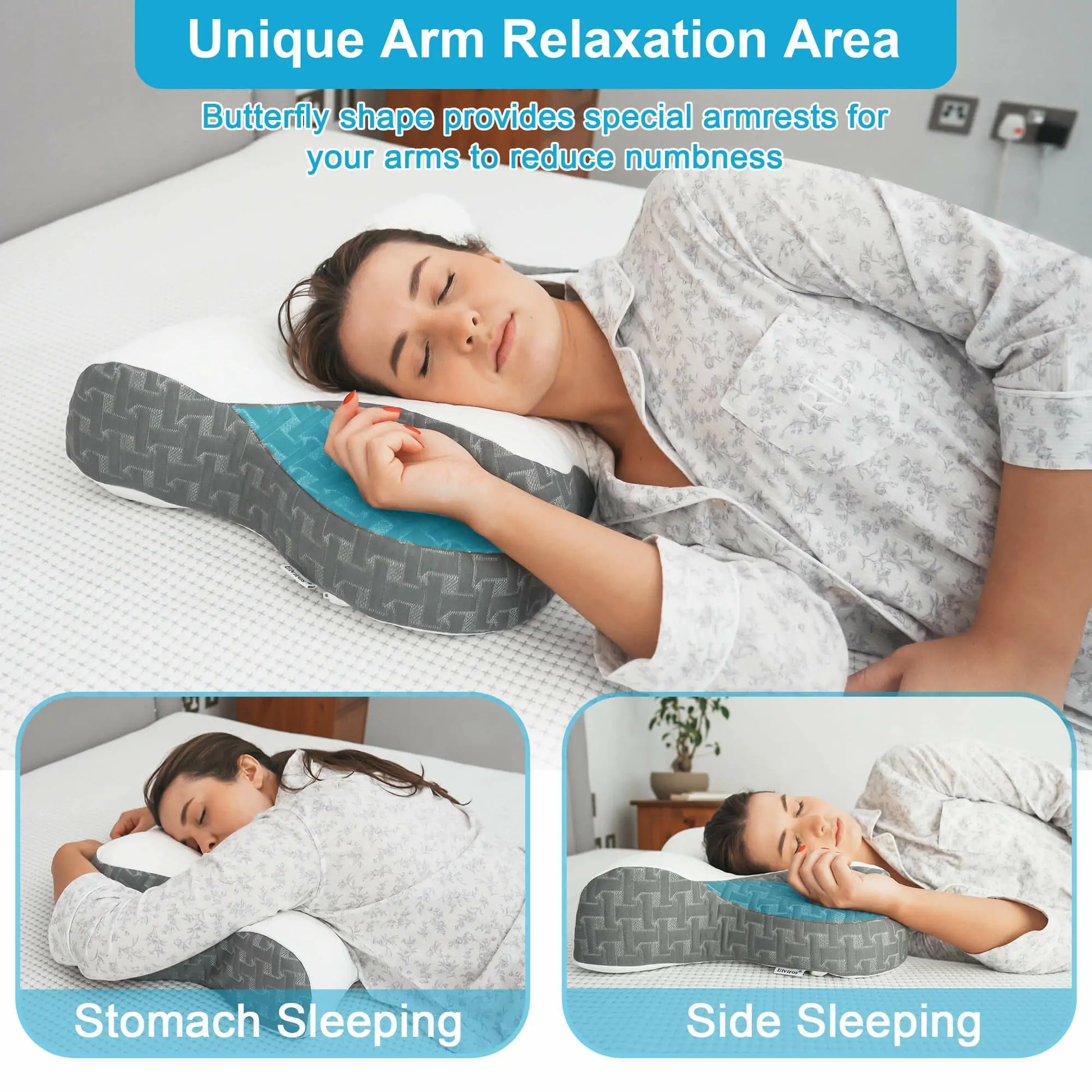 Side Sleeping Pillow U-shaped Design Relieve Stress Lumbar Side Sleeping  Pillow